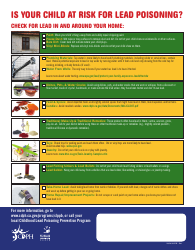 Document preview: Childhood Lead Poisoning Prevention Program Checklist - California (English/Lao)