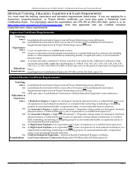 Lead-Related Construction Certification Application Forms - California, Page 2