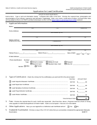 Lead-Related Construction Certification Application Forms - California, Page 5