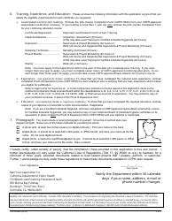 Lead-Related Construction Certification Application Forms - California, Page 6