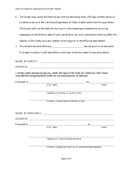 Commercial Cannabis License Bond Form - California, Page 3