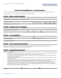 Form CDPH9037 Shared-Use Facility Registration Form - Temporary Licensees - California, Page 2