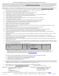 Form CDPH52R Biennial Drug Manufacturing License Renewal Application - California, Page 2