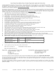 Form CDPH8679O Out-of-State Home Medical Device Retailer Registration Application - California, Page 2