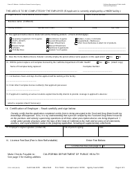 Form CDPH8695 Application for Home Medical Device Retailer Exemptee License - New and Renewal - California, Page 2