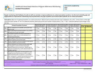 Document preview: Contact Precautions Adherence Monitoring Tool - California