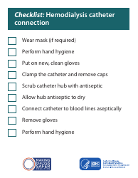 Document preview: Checklist: Hemodialysis Catheter Connection