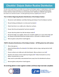 Document preview: Checklist: Dialysis Station Routine Disinfection
