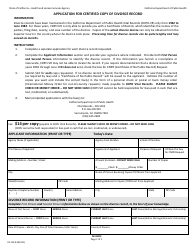Form VS113-B Application for Certified Copy of Divorce Record - California, Page 3