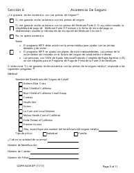 Formulario CDPH8439 SP Solicitud De Inscripcion - Programa De Asistencia Para Medicamentos Contra El Sida - California (Spanish), Page 5