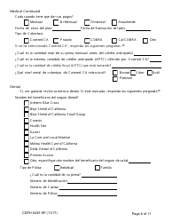 Formulario CDPH8439 SP Solicitud De Inscripcion - Programa De Asistencia Para Medicamentos Contra El Sida - California (Spanish), Page 6