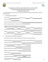 Document preview: Formulario CDPH8722SP Programa De Pago De Prima De Seguro De Salud Acuerdo De Pago Parcial - Programa De Asistencia Para Medicamentos Contra El Sida - California (Spanish)