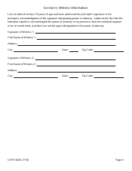 Form CDPH8456 Special Power of Attorney - California, Page 6