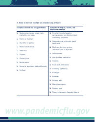 Pandemic Flu Planning Checklist for Individuals and Families, Page 2