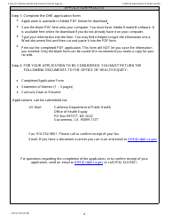 Form CDPH1025 Advisory Committee Application - California, Page 4