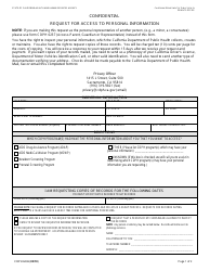 Document preview: Form CDPH6236 Request for Access to Personal Information - California