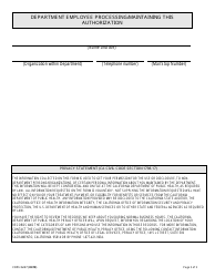 Form CDPH6247 Authorization for Use and Disclosure of Personal Information - California, Page 3