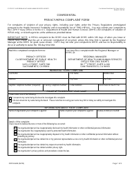 Document preview: Form CDPH6242 Privacy/HIPAA Complaint Form - California