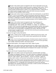 Form CDPH8661 Medical Waste Management Plan Checklist - California, Page 3