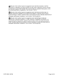 Form CDPH8661 Medical Waste Management Plan Checklist - California, Page 4
