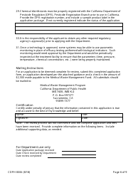 Form CDPH8006 Alternative Medical Waste Treatment Technology - California, Page 6