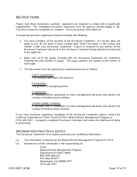 Form CDPH8007 Transfer Station and Treatment Facility Disclosure Statement - California, Page 12