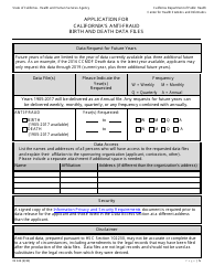 Form VS143 Application for California&#039;s Anti-fraud Birth and Death Data Files - California, Page 5