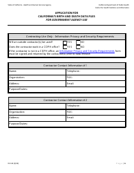 Form VS144 Application for California&#039;s Birth and Death Data Files for Government Agency Use - California, Page 6