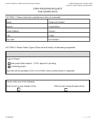 Form VS148 Cdph Program Request for Oshpd Data - California, Page 3