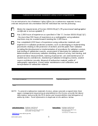 Form CDPH8219 Application for Radioactive Materials - Industrial Radiographer Trainer - California, Page 3