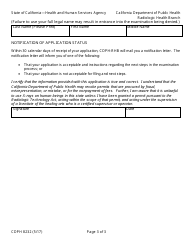 Form CDPH8232 X-Ray Technician Limited Permit Application - California, Page 3