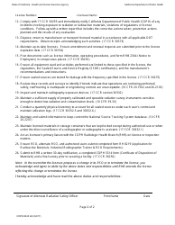 Form CDPH8243 IA2 Duties and Responsibilities of the Alternate Radiation Safety Officer (Arso) for Industrial Radiography Facilities - California, Page 2