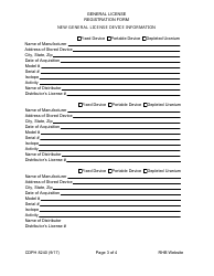 Form CDPH8240 General License Registration Form - California, Page 3