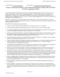 Form CDPH8243 IA6 Duties and Responsibilities of the Alternate Radiation Safety Officer (Arso) for Well-Logging Facilities - California