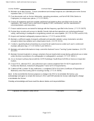 Form CDPH8243 IR2 Duties and Responsibilities of the Radiation Safety Officer (Rso) for Industrial Radiography Facilities - California, Page 2