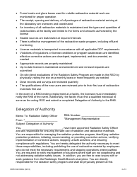 Form CDPH8243 MRA Duties and Responsibilities of the Academic Radiation Safety Officer and Delegation of Authority (Non-medical) - California, Page 2