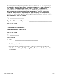 Form CDPH8243 MRM Duties and Responsibilities of the Radiation Safety Officer and Delegation of Authority - California, Page 3