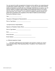 Form CDPH8243 MRP Duties and Responsibilities of the Nuclear Pharmacy Radiation Safety Officer and Delegation of Authority - California, Page 3