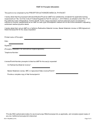 Form RH313A(AMP) Radioactive Materials Authorized Medical Physicist Training and Experience and Preceptor Attestation - California, Page 5