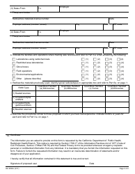 Form RH2050A Statement of Training and Experience - California, Page 2