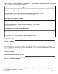 Form RH313A(RSO) Medical Radiation Safety Officer Training and Experience and Preceptor Attestation - California, Page 4