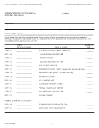 Form CDPH268 Application for Supplemental Services Approval - California