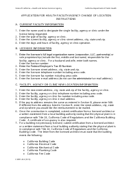 Form CDPH414 Application for Health Facility/Agency Change of Location - California, Page 3