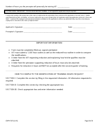 Form CDPH507 Modification of Administrator-In-training Hours Request - California, Page 2