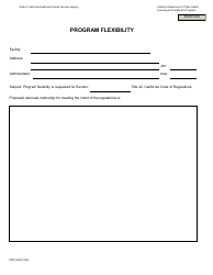 Document preview: Form CDPH5000 Program Flexibility - California