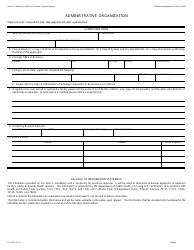 Document preview: Form HS309 Administrative Organization - California