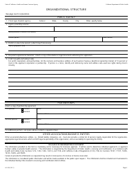 Form HS309 Administrative Organization - California, Page 2