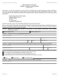 Document preview: Form CDPH9043 Denial Appeals Application - Medical Marijuana Program - California
