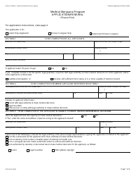 Document preview: Form CDPH9042 Medical Marijuana Program Application/Renewal - California