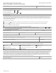 Form CDPH525 Application for Provisional License - California, Page 4